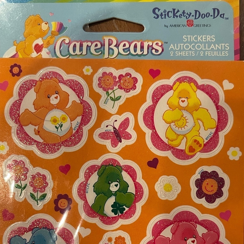 New Unopened 2002 Care Bears Sticker Sheets American Greetings collector gift - Picture 3 of 5
